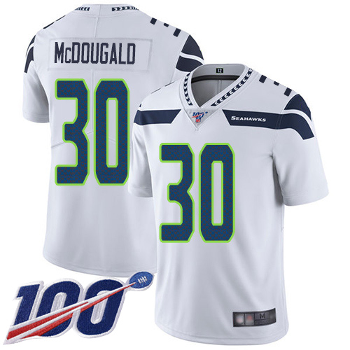 Seattle Seahawks Limited White Men Bradley McDougald Road Jersey NFL Football 30 100th Season Vapor Untouchable